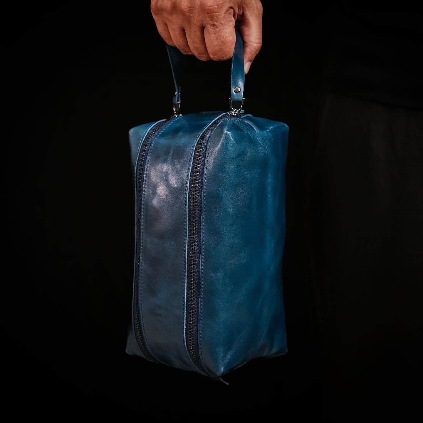 DOPP KIT DOUBLE ZIPPER | BLUE