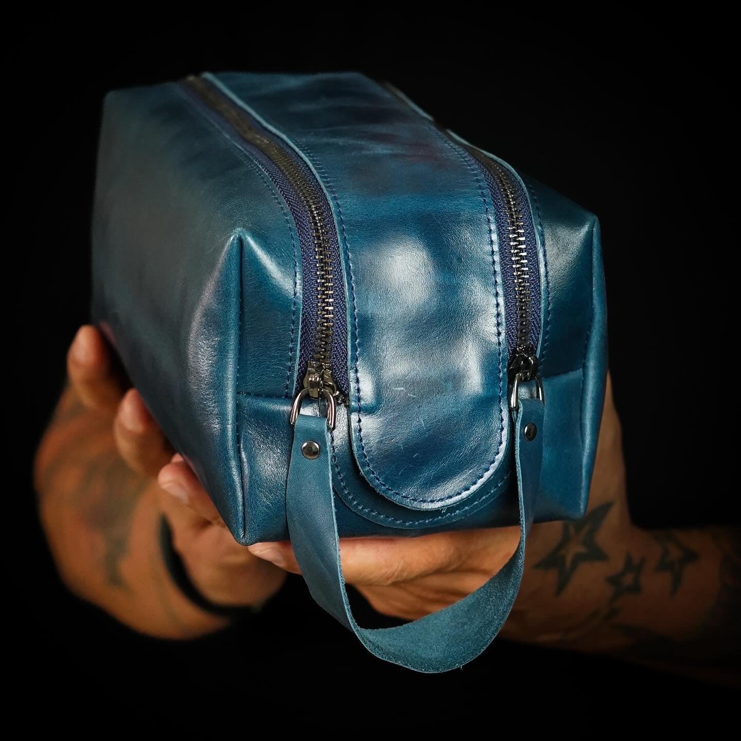DOPP KIT DOUBLE ZIPPER | BLUE