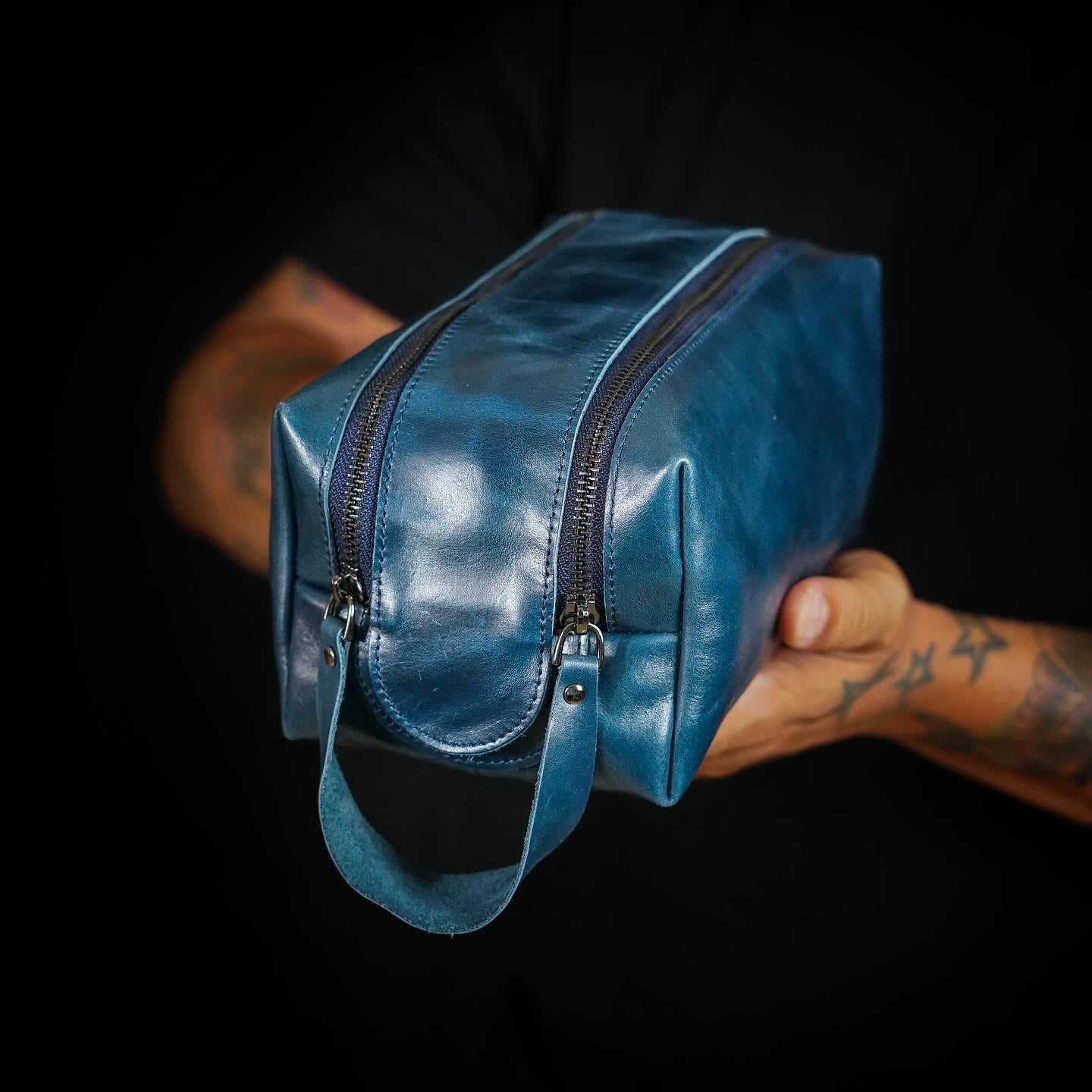 DOPP KIT DOUBLE ZIPPER | BLUE