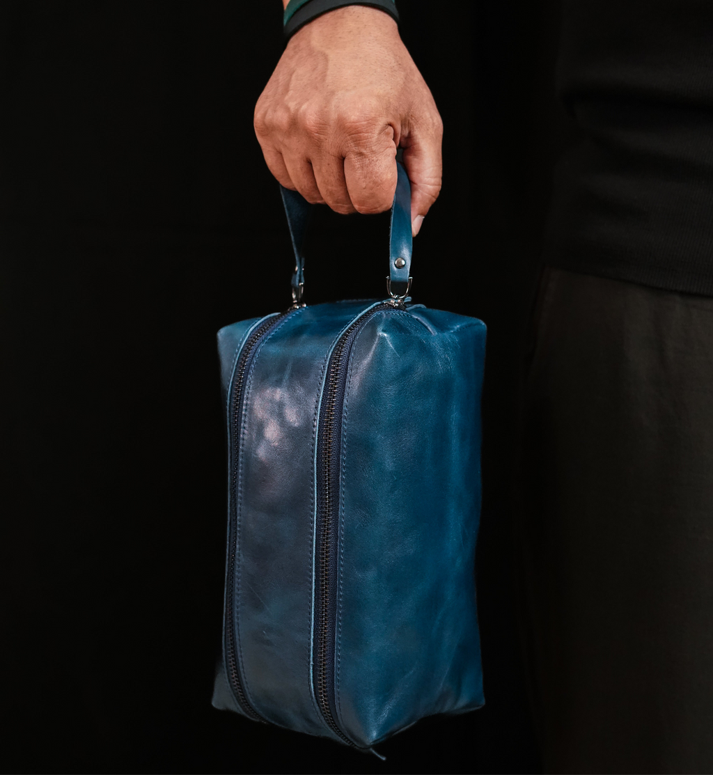 DOPP KIT DOUBLE ZIPPER | BLUE
