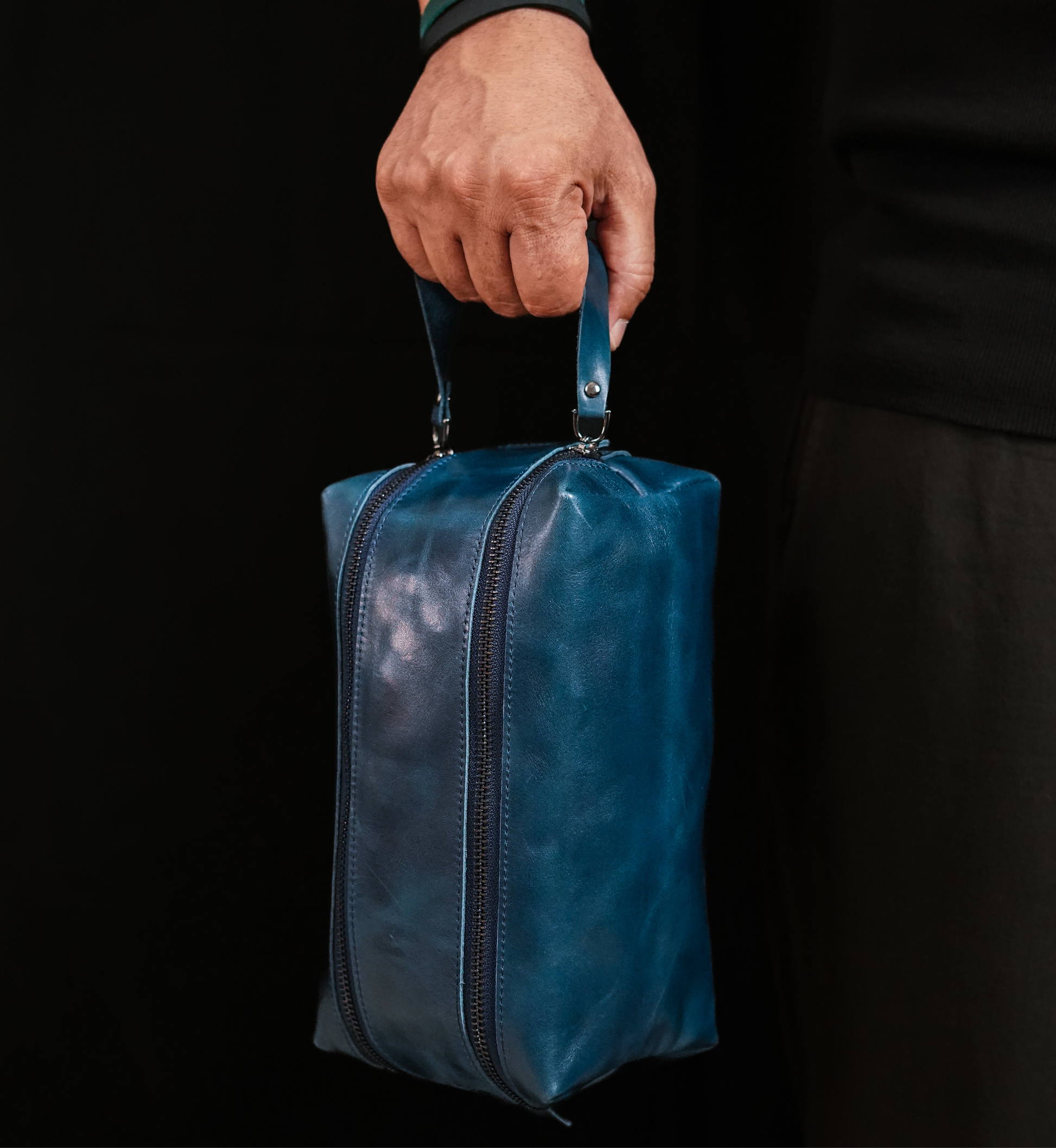 DOPP KIT DOUBLE ZIPPER | BLUE