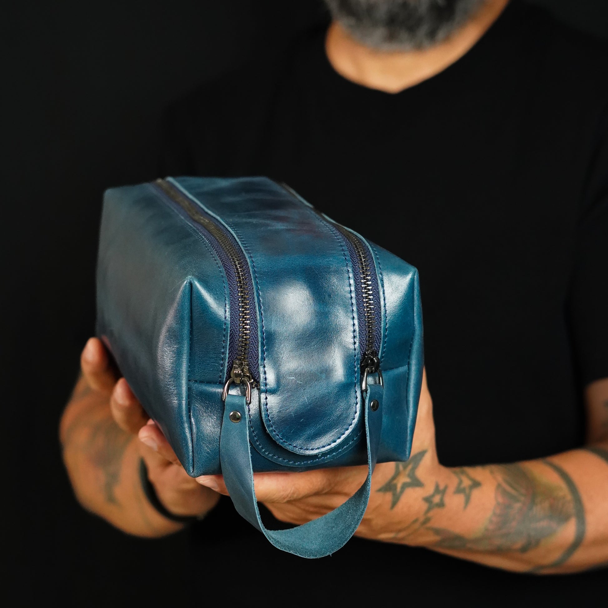 DOPP KIT DOUBLE ZIPPER | BLUE