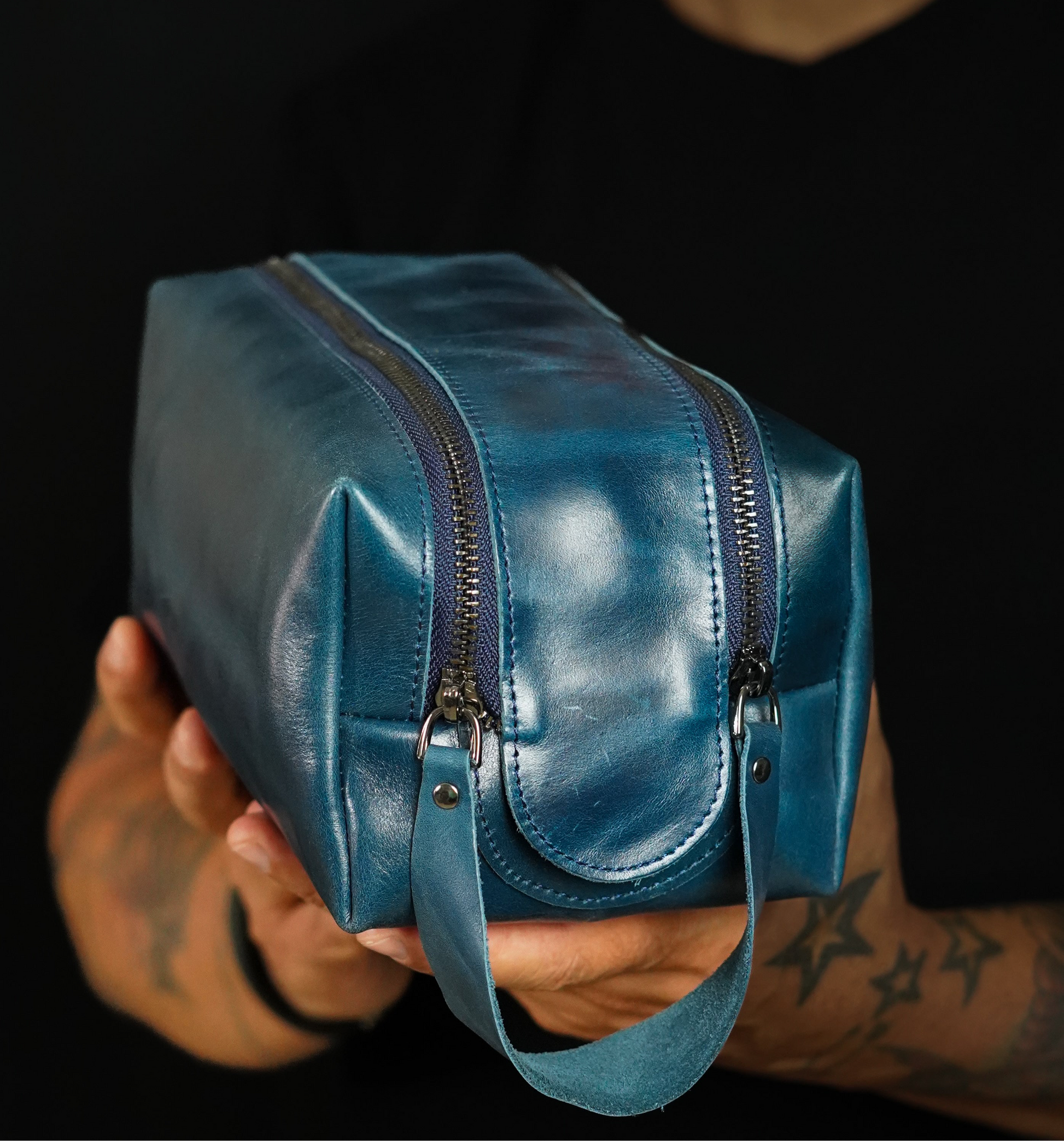 DOPP KIT DOUBLE ZIPPER | BLUE