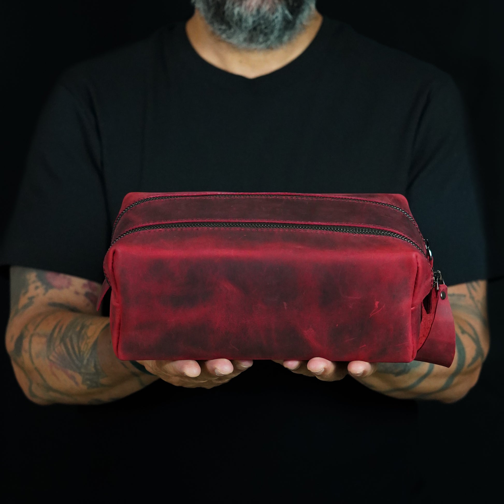 DOPP KIT DOUBLE ZIPPER | RED